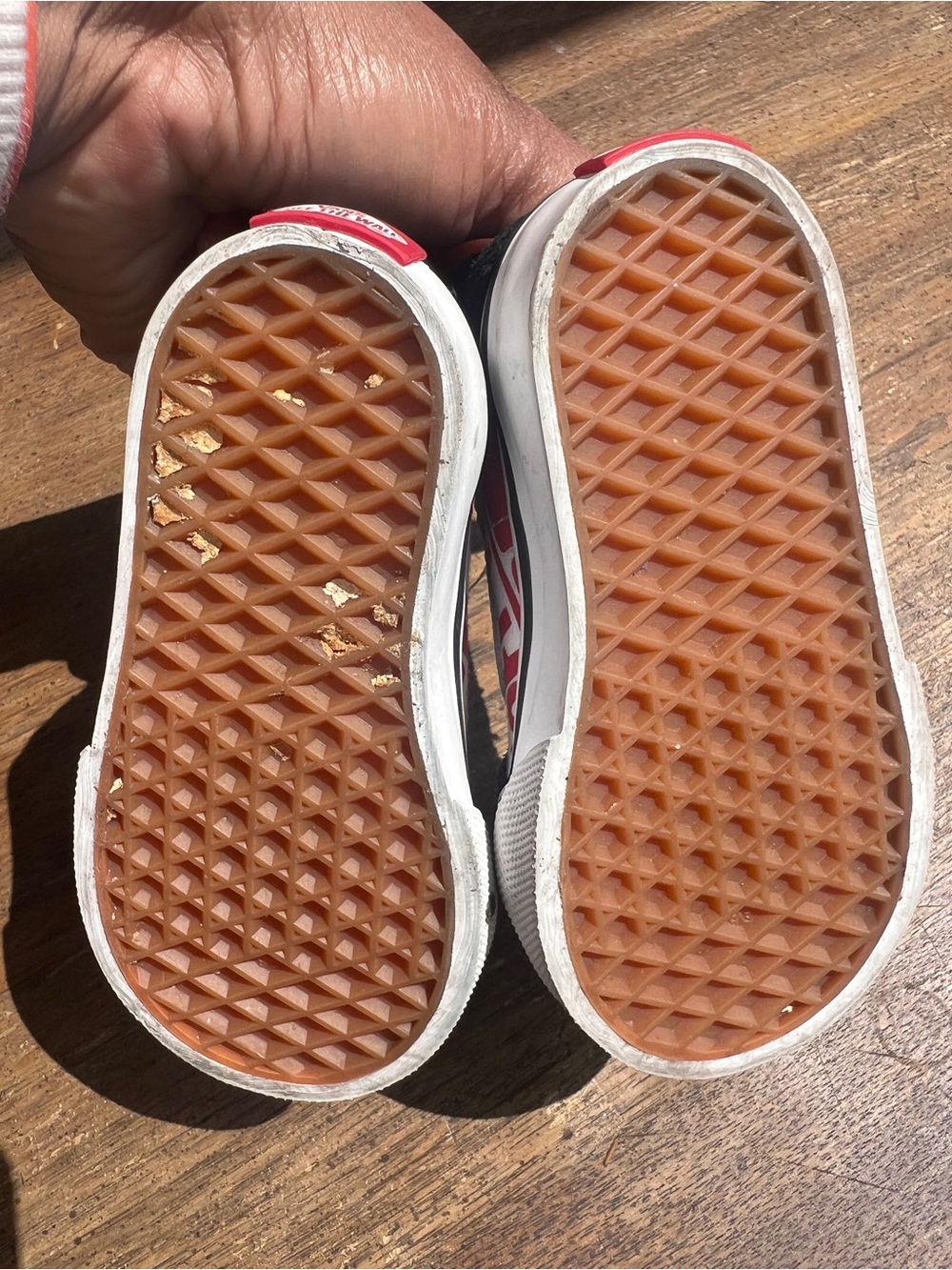 Vans Sk8-Hi Zip Toddler Size 4 Black Red White High Top Sneakers - Picture 5 of 6